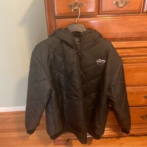 Men's Black Quilted Hooded Puffer Jacket by Freeze Defense